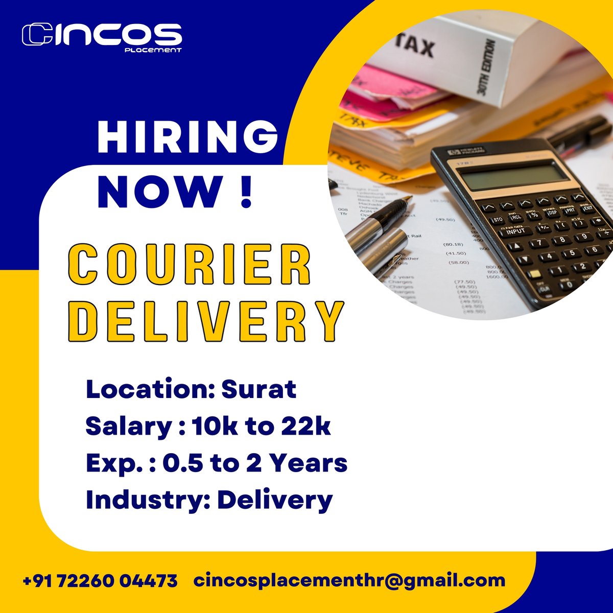 Exciting opportunity for Courier Delivery! Join us with the best job placement consultant in Surat.

Contact Us
Phone: +91 7226004473

#CourierDelivery #SuratJobs #FastTrack #ProfessionalDevelopment #BestRecruitmentConsultancyInSurat #BestRecruitmentAgencyInSurat