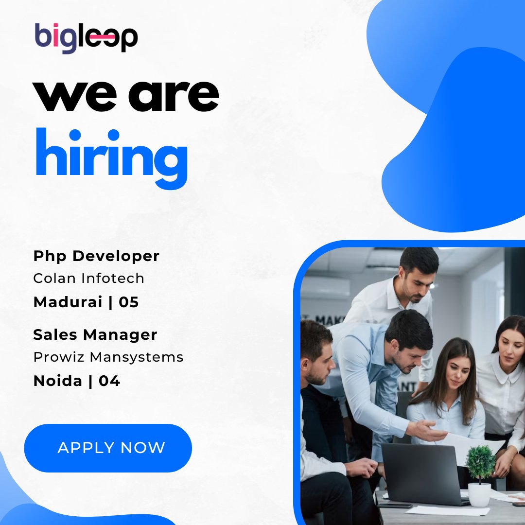 bigleep_india's tweet image. 🔓Unlock Your Future💼Private Sector Jobs Await Your Talent🔍
Apply Now : bigleep.com
#phpdeveloperjobs #SalesManagerJobs #socialmediamanagerjob #PrivateSectorProwess #CareerGoals #PrivateSectorJourney #CareerAdventure #CareerExcellence #careergrowth