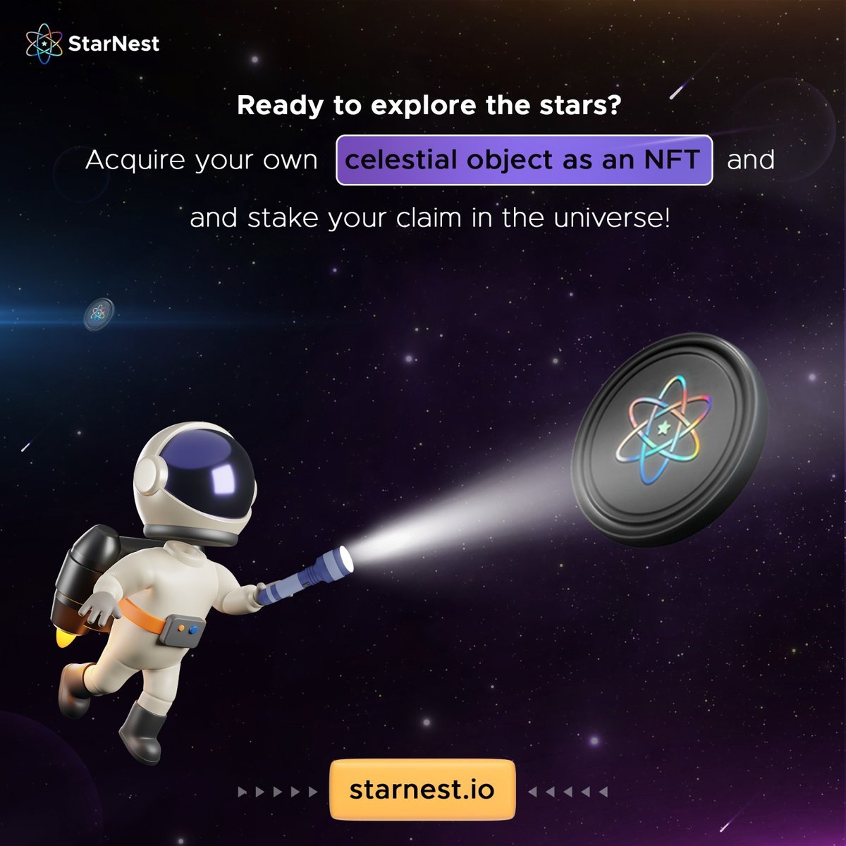 Starnest_io's tweet photo. Unlock the infinite cosmos with Starnest NFTs π Explore unique celestial wonders in the digital realm. #Starnest #NFT #DigitalGalaxy
.
.
#community #CosmicExplorers #NFTCommunity #starnest #cryptocurrency #NFT #nfts #n1revolution #snttoken #blockchain #celestial https://t.co/TXyFerSI6H
