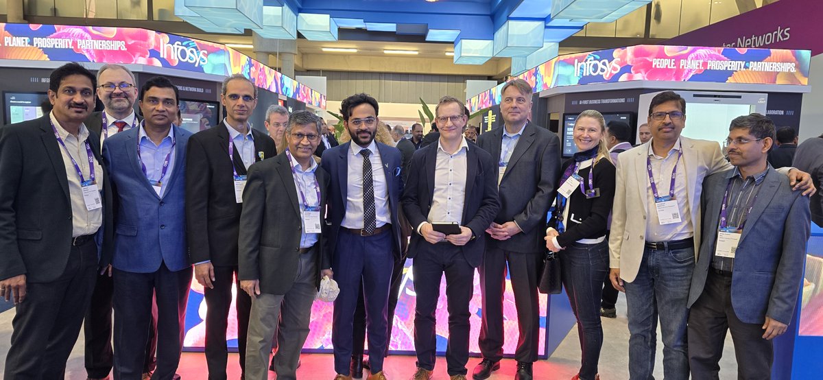 InfosysEvents's tweet image. Here&apos;s a glimpse of #iCETS making waves at #MWC2024! Our leaders sparked innovation with thought-provoking discussions and strategizing major advancements alongside @BusinessFinland leaders. Know more: infy.com/3wIEzg1
#InfosysInnovationNetwork