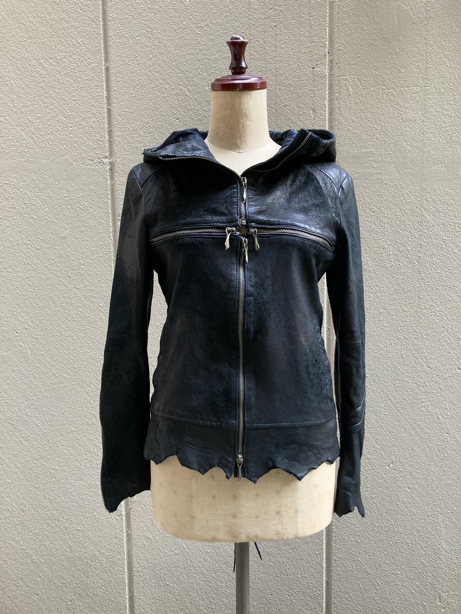 14th addiction cross zip leather どけ jacket 14th addiction cross zip leather どけ jacket