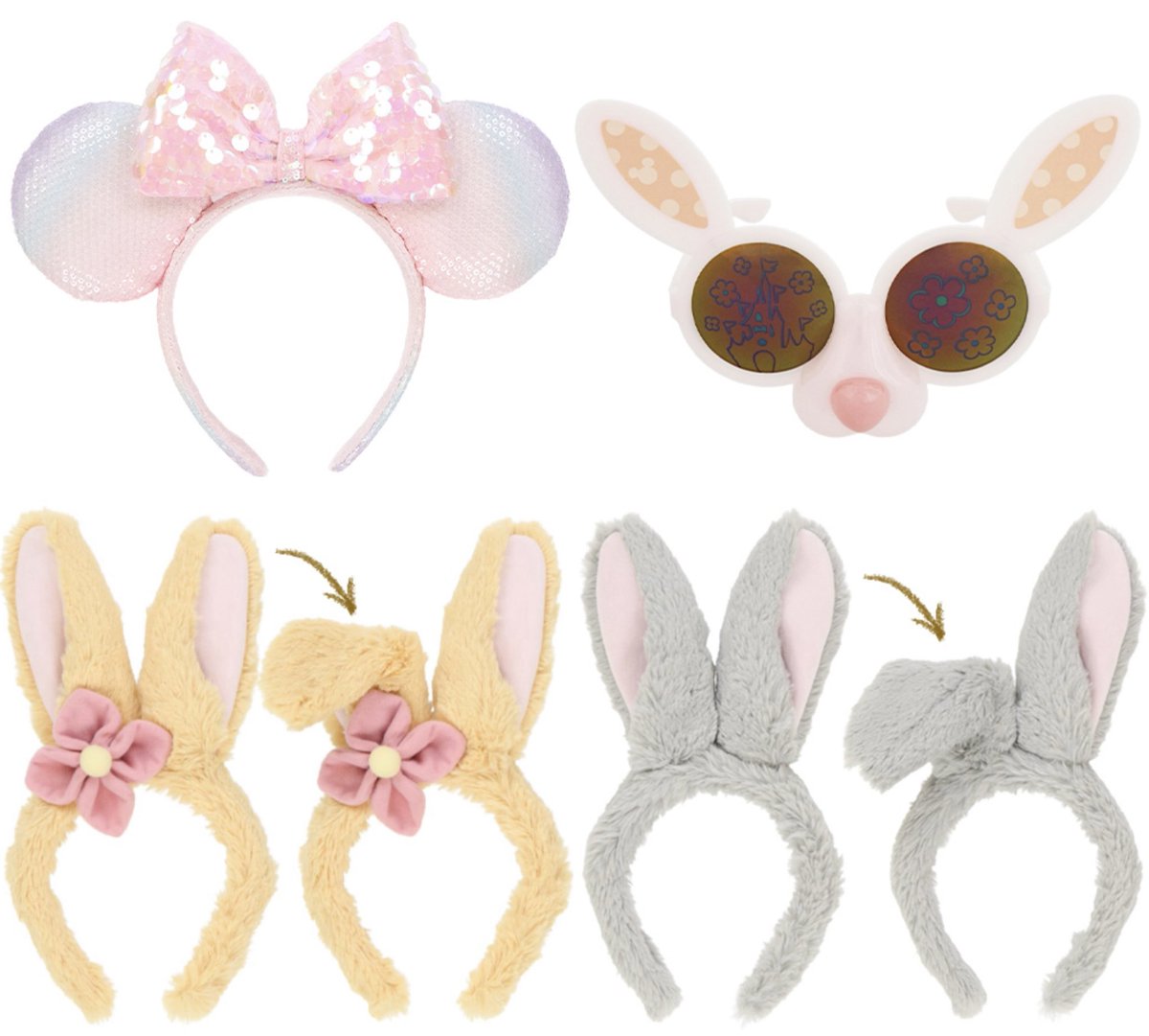 tdr_doria's tweet photo. 3月28日発売！
春に身に付けたい桜色のカチューシャやうさぎのファッション用グラス、ミス・バニー＆サンパーのお耳のふわふわなカチューシャが登場☆

※すべてボン・ヴォヤージュでも販売予定です。(個数制限なし)
https://t.co/nTMbc4aPkl
#TDR_MD https://t.co/GQI5Pi9FkL
