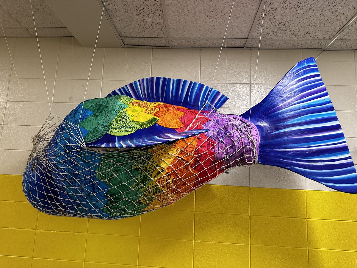 It is a sea of JOY in our Shorewood hallways thanks to our talented artists and their amazing art teacher, Mrs. Wolcott!