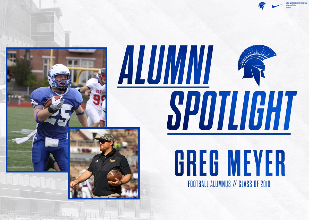 The first feature on our new Alumni Spotlight program is Greg Meyer ‘10! Greg is the Special Teams Coordinator at the University of Southern Mississippi. Read more about him and his experience at CWRU below! #BlueCWRU #RollSpartans #d3fb