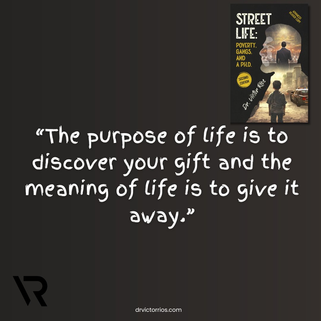 Dive into what really matters with Dr. Victor Rios' book, 'Street Life: Second Edition.' Find your gift, pass it on, and make a difference! Order Now: scholarsystem.org/streetlife/