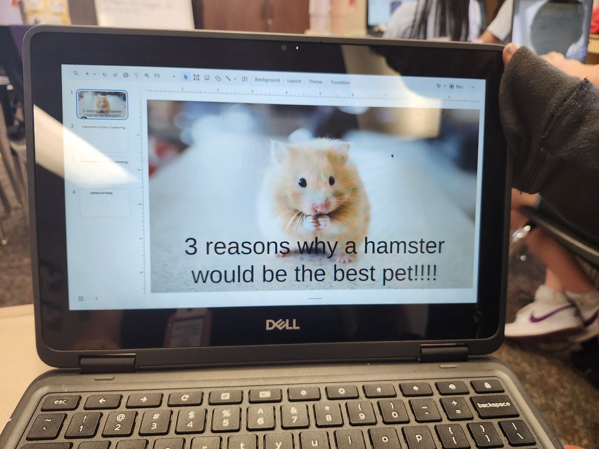 Students are LOVING this project! They have to convince me what pet is best (persuasive writing) using one claim and 3 reasons ! Some students even made the slides customized to what I like to really sell me on their claim! Engagement is incredible @TISD_ELAR @TISDWES @TomballISD