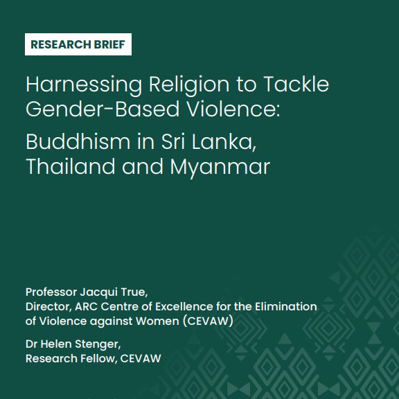 How can religion fuel and/or prevent gender-based violence? We address this question in a new brief based on a mixed-method study in 🇱🇰🇲🇲🇹🇭. Harnessing Religion to Tackle Gender-Based Violence: Buddhism in Sri Lanka, Thailand and Myanmar doi.org/10.26180/25270…