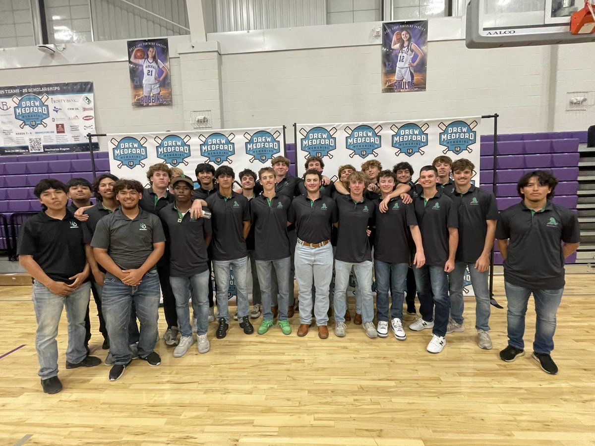 Team picture as we start the <a href="/DrewMedfordMT/">DMMT - March 5-7, 2026</a> with dinner, listening to a good message of why we play the game and getting to see friends from other teams. We’re looking forward to a great weekend of baseball. Rain, rain go away we want to play some ball (tomorrow)