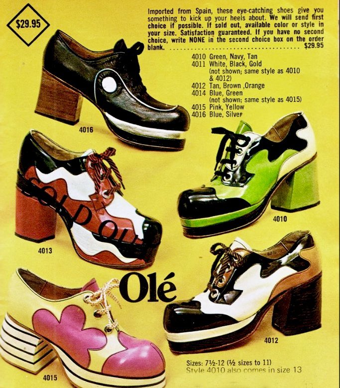 Ole, Ole, Ole #1970s #Mensfashion #menswear #platformshoes