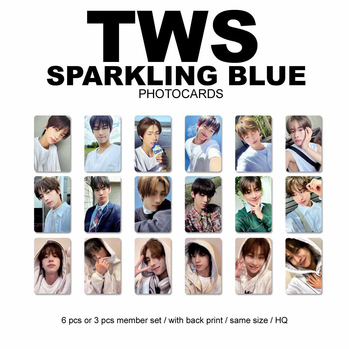 TWS SparklingBlue powerstation トレカ 6枚セット TWS Sparkling Blue Photocards 📌check our pinned tweet -6pcs *grp