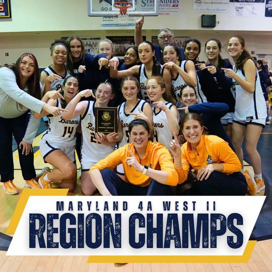 THE BARONS ARE REGION CHAMPS! B-CC locked in on defense and took over in the second half, beating Whitman 46-28. Huge games from <a href="/_francesdoyle/">Frances Doyle</a> (15 pts) and <a href="/SashaBarr13/">Sasha Barr</a> (13 pts). The Barons will host the State Quarterfinals on Saturday! Time TBA
