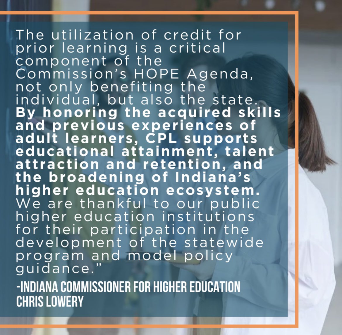 CHE is thrilled to announce IN’s first Credit for Prior Learning model policy guidance. CPL is not a new concept, but has not been optimized. The new guidance will expand use of CPL in Indiana. HOPE grows in IN. in.gov/che/files/2403…