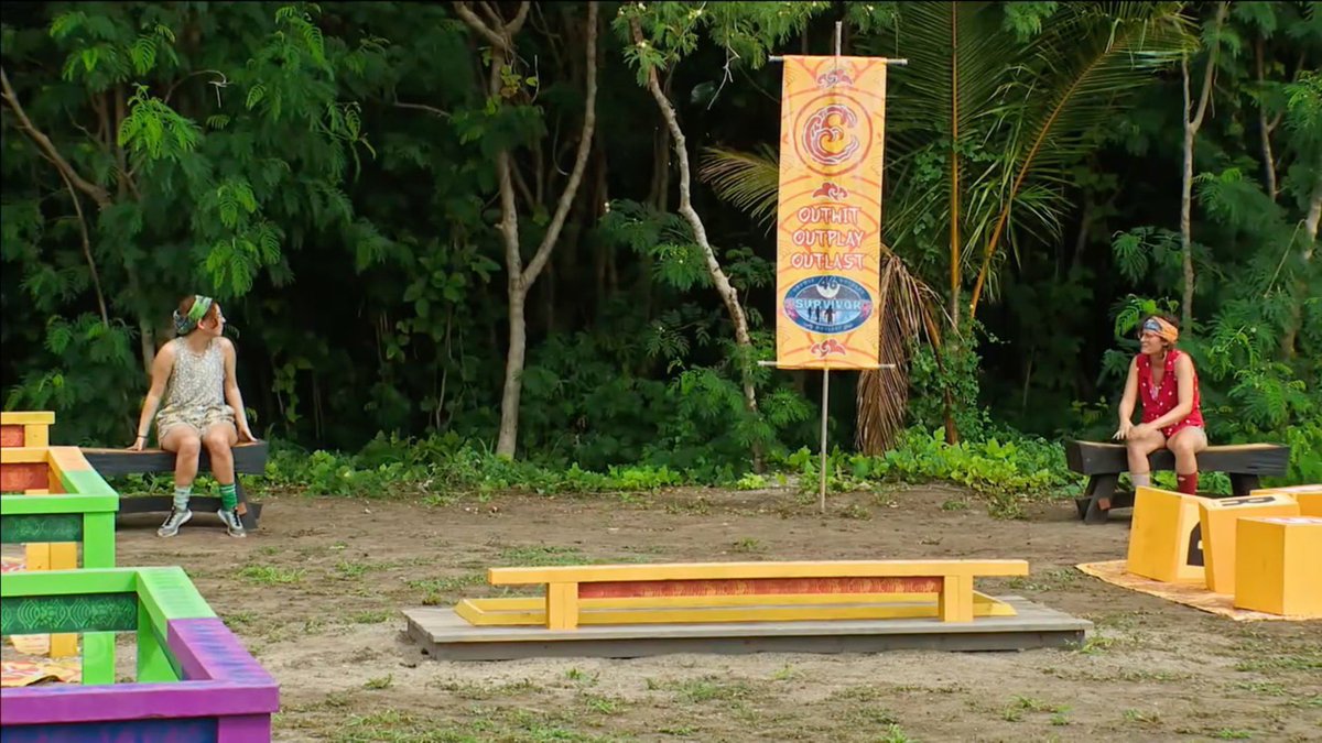Moriah and Liz giving off Big <a href="/claire_rafson/">Claire Rafson | official real account</a> energy from the bench 😂😂 #Survivor #Survivor46