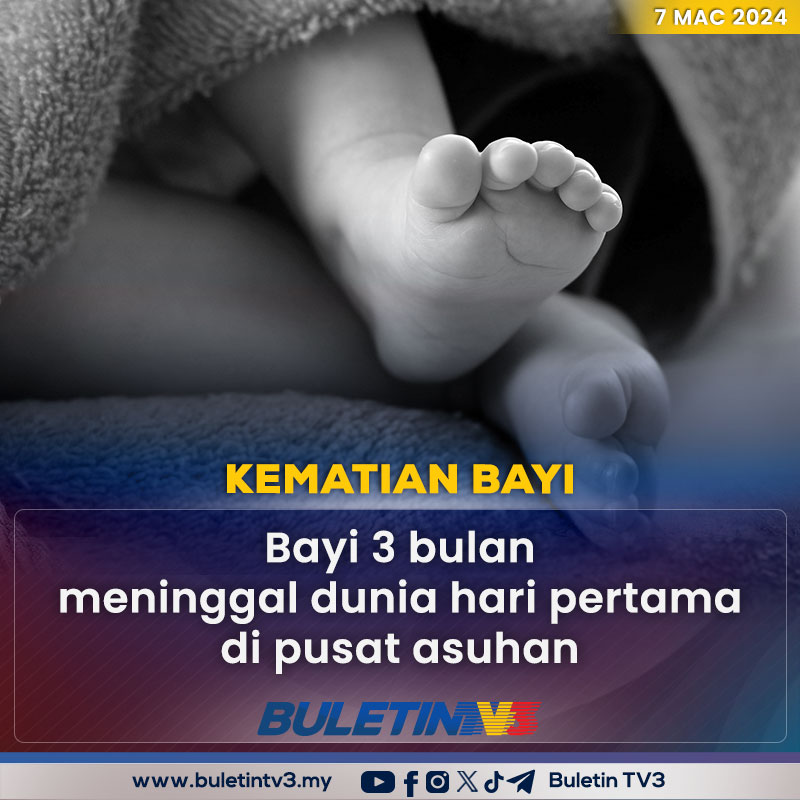 BuletinTV3's tweet photo. KEMATIAN BAYI | Seorang bayi berusia tiga bulan meninggal dunia pada hari pertama dihantar ke pusat asuhan kanak-kanak di Setia Alam, Shah Alam, Isnin lalu. https://t.co/PBfO1C7gq3