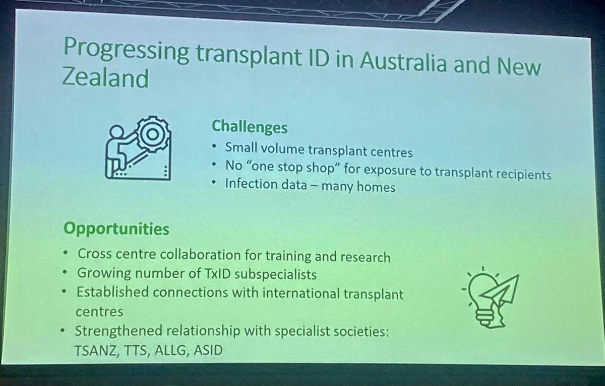 Dr <a href="/marinelli_tina/">Tina Marinelli</a> providing a super overview of solid organ transplantation in Australia &amp; NZ, as well as the issues for the growing subspecialty of #transplantID at <a href="/ASIDANZ/">ASIDANZ</a> ASM 2024. #IDTwitter #MedTwitter