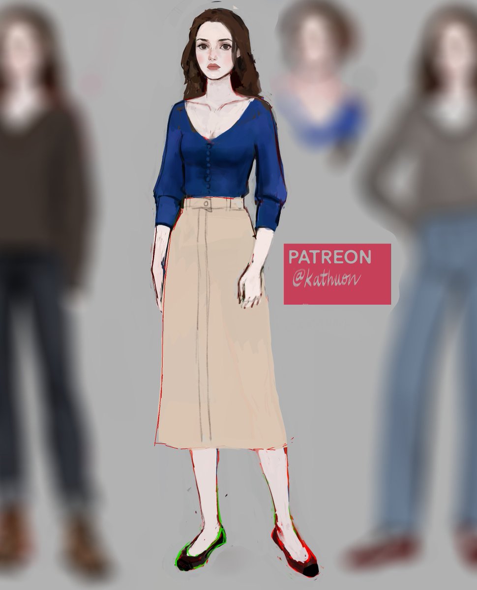 Utterly indecent 🥵 finally tackled the infamous 'meet the Parents' fit and her chunky green sweater (along with other casual fits). I left her hair down cause it looks cute See the full WIP on my Patreon! Link in bio #twilight #twilightart #art #bellaswan #characterdesign