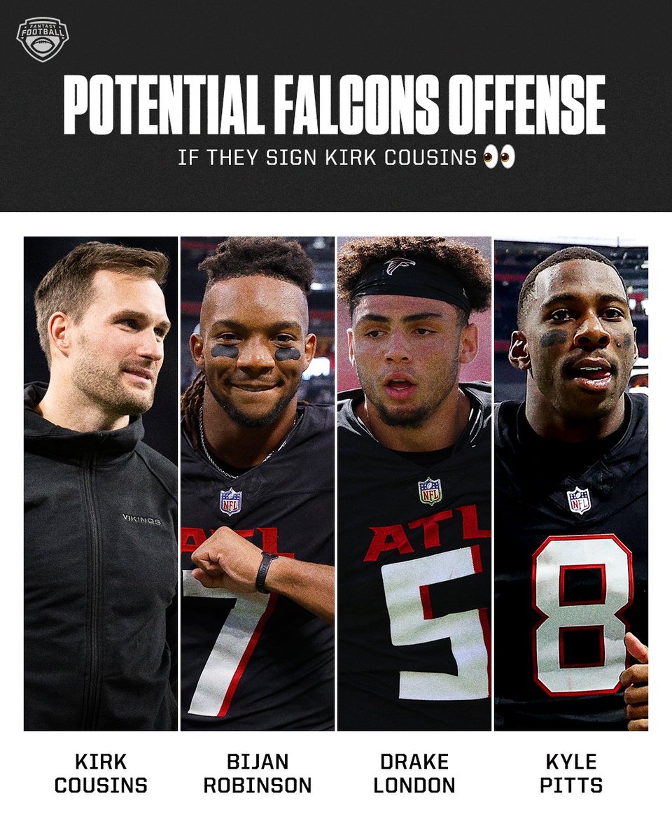 Which Falcons players do you want on your fantasy team if they add Kirk Cousins? 🤩