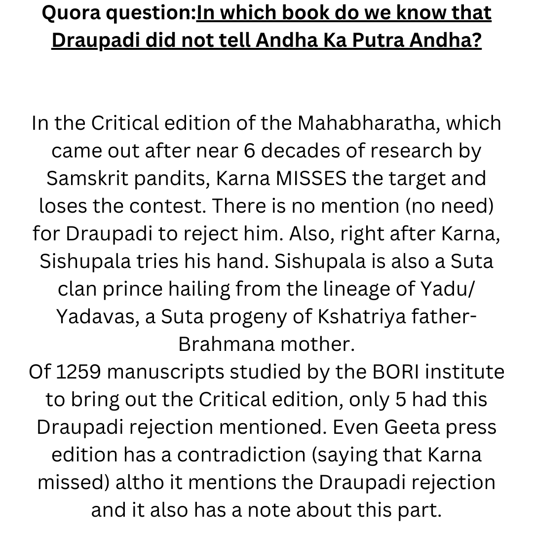 MyMBJourney's tweet image. #Draupadi #Karna #Swayamvar #Suta #Mahabharatham #Mahabharata #Mahabharat