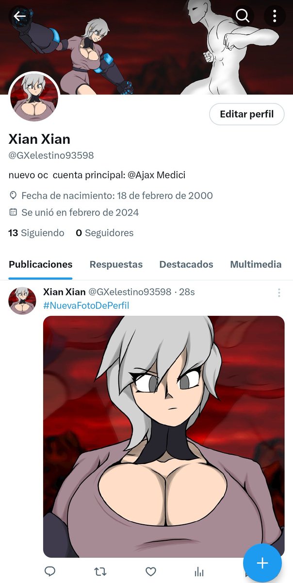 Ya mejor le hice un perfil porque el mio tiene historia xd