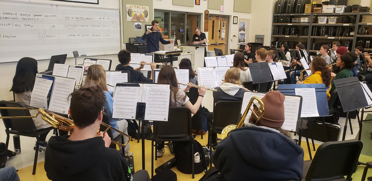 We had a fantastic clinic with composer Timothy Loest yesterday! Both Concert & Symphonic Band explored the definition of music and used that to improve the pieces they are working on. Come see them perform on Thursday night!