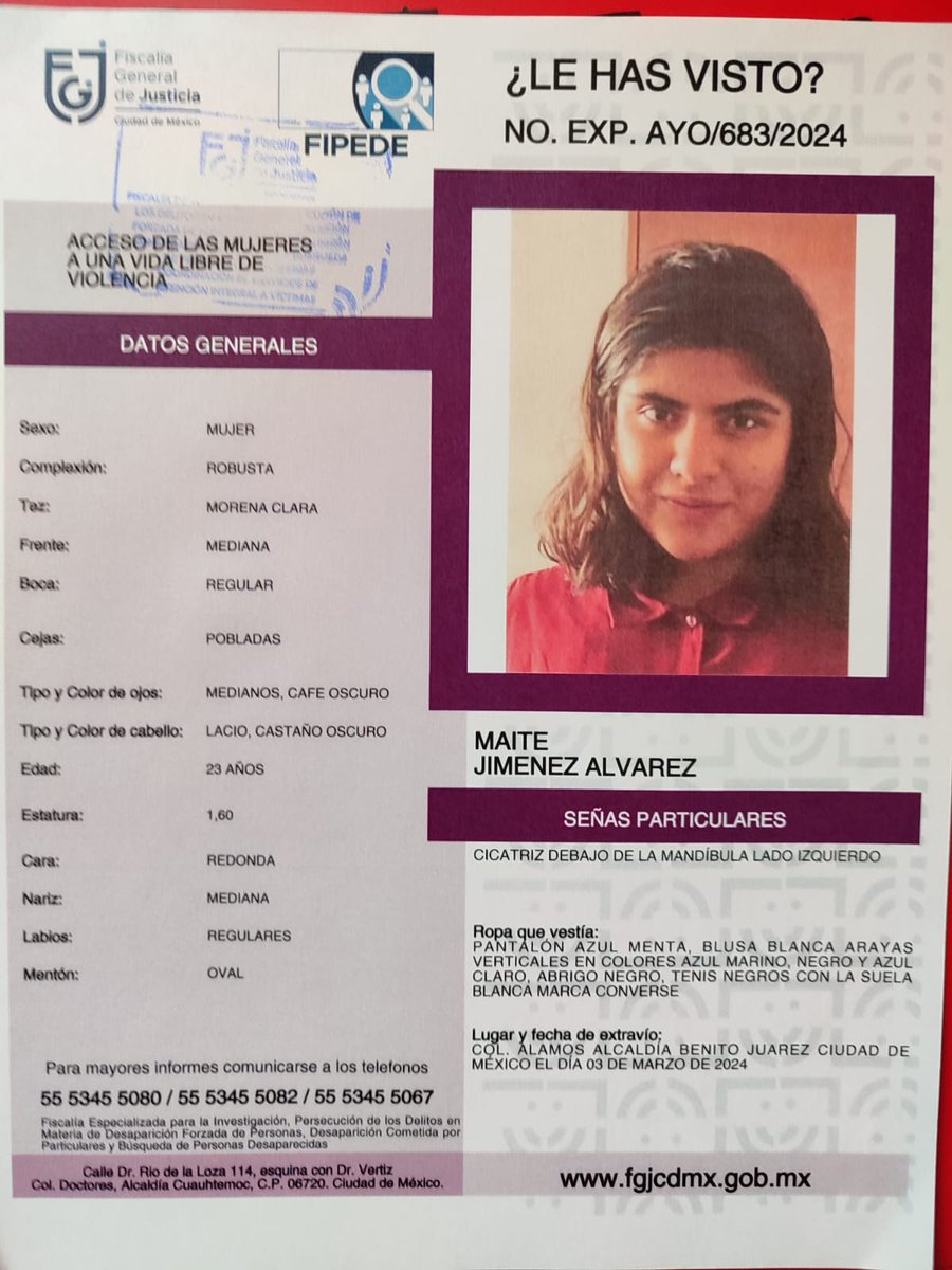 Mela_V94's tweet photo. Si pueden compartir, por favor... Es la hija de un conocido. 

@la_de_rh @frasalazar @armymecuidamx https://t.co/GlRkm8kuYU
