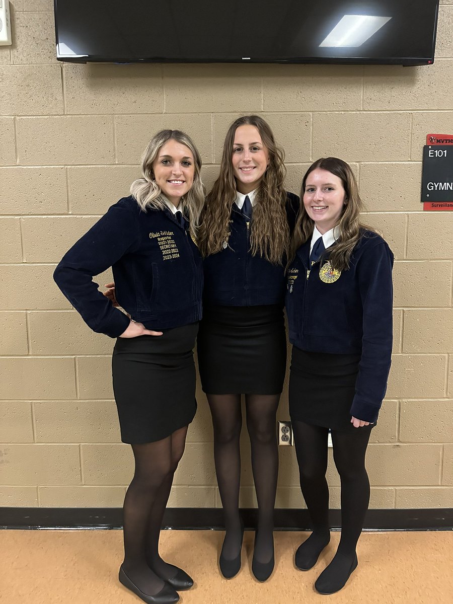 Congrats to <a href="/redbudffa/">Red Bud FFA</a> Vice President Madey Mohr for advancing to State Proficiencies in the area of Ag Services; Secretary Olivia Schluter placed 2nd in Dairy Production Entrepreneurship; Harlie Braun placed 2nd in Goat Production! #RedBudFFA #TeachAg #FFA
