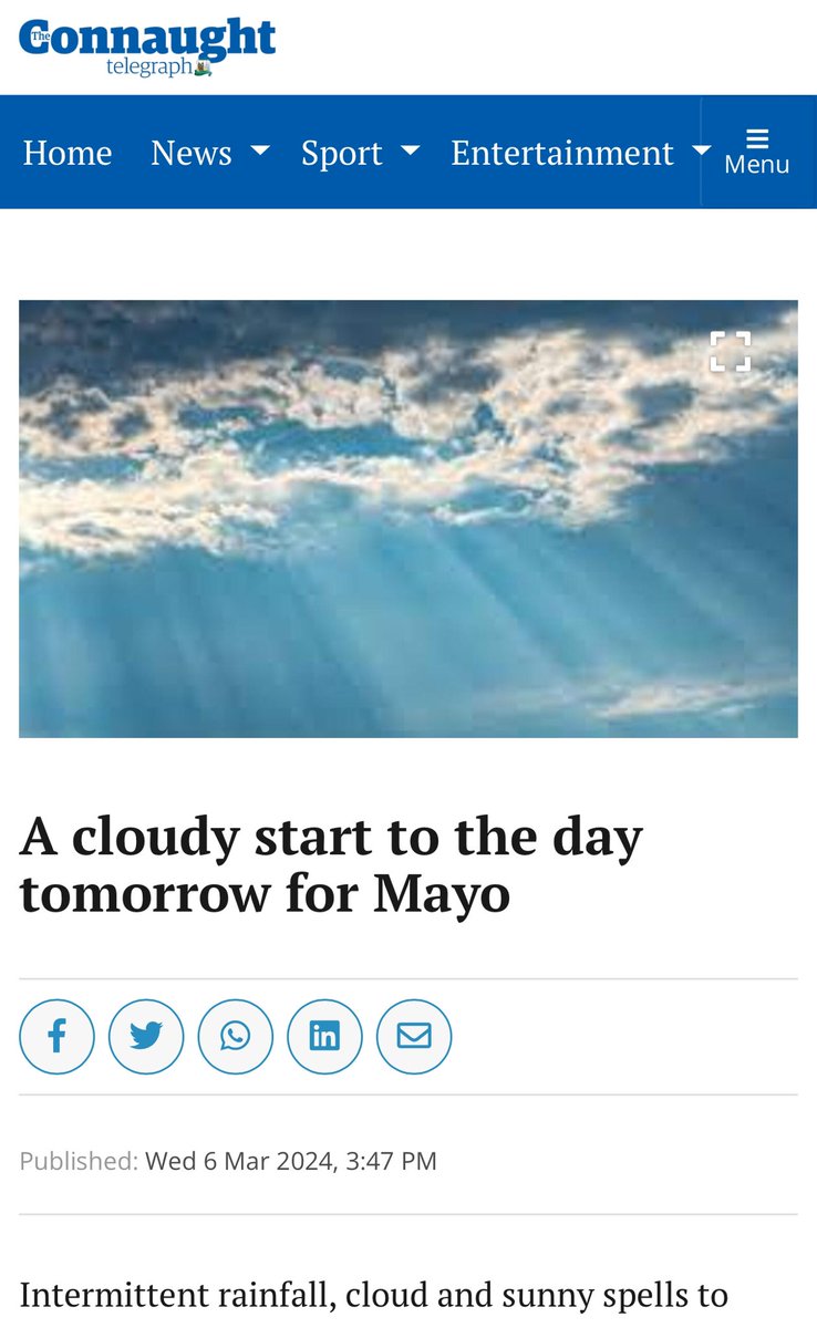 Shock weather updates from home…