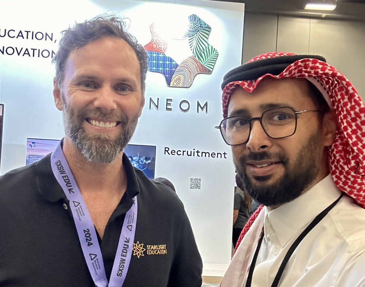 damien_aldridge's tweet photo. Great chatting with the Education team at @NEOM at @SXSWEDU 🤠 https://t.co/WdGgMSdtor