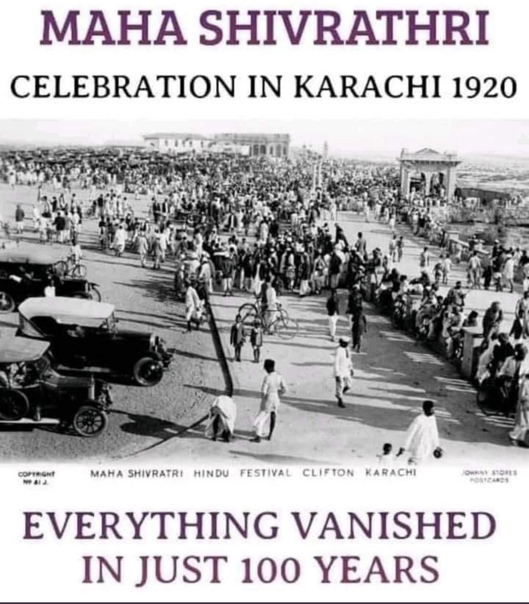 BattaKashmiri's tweet photo. If Hindus in Karachi were told in 1920 that soon Karachi would not be celebrating Mahashivratri, they would have laughed it off.
#MahaShivaratri https://t.co/rBiBAvYe48