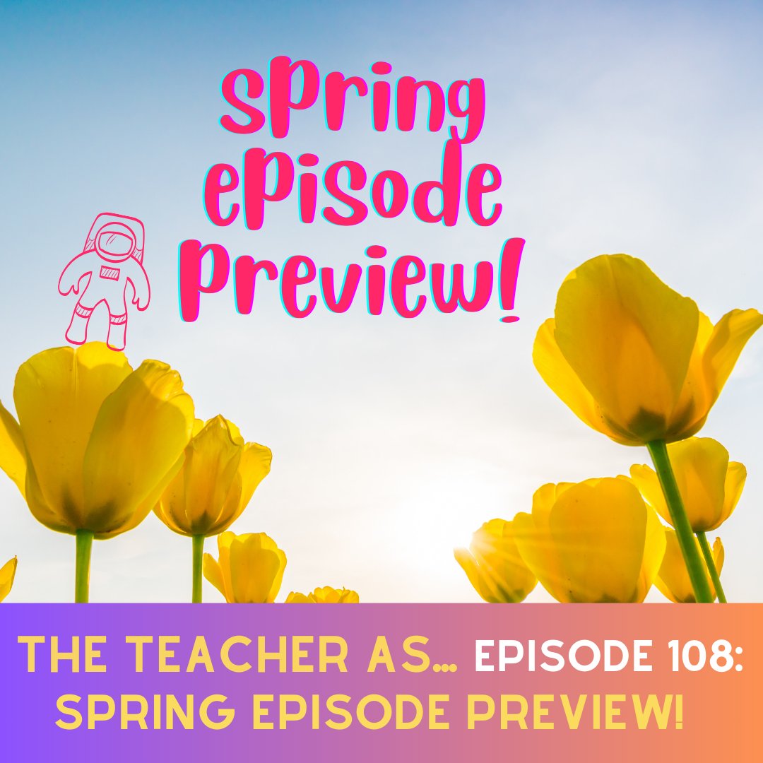 This week is a sneak peek at the amazing spring lineup on The Teacher As...Guests include math educators like Jen Hawkins, @AnnEliseRecord + @drnickimath. Daphne Russell will discuss reading. Plus minisodes! Hear it Sunday, 3/10 at theteacheras.com + on podcast platforms!