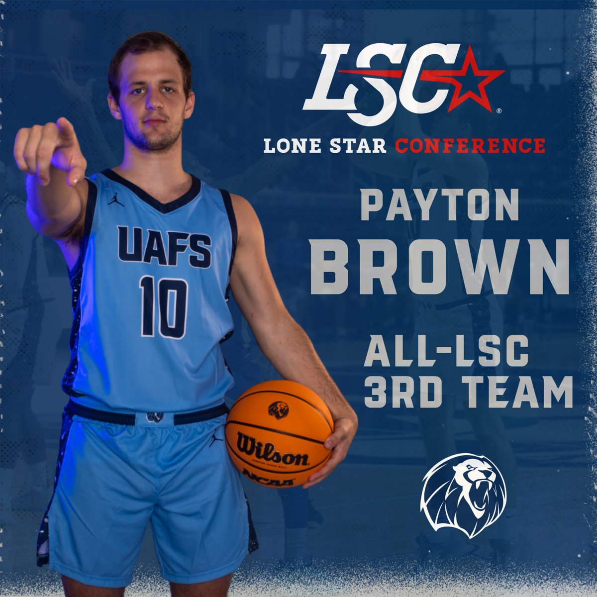Congrats to @UAFSMBB guard Payton Brown for being selected to the All-LSC Third Team! 📎: bit.ly/49Fb0ut #RunToTheRoar