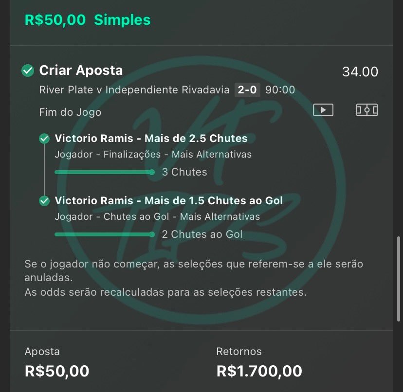 ODD 34 TA PAGA TAMBÉM ✅✅

Simplesmente loucura o que fizemos nesse jogo!! QUE FORRAAA 🔥🔥

Pra comemorar, sorteio de 5 bancas pra quem curtir e entrar lá no grupo free!! 👇👇