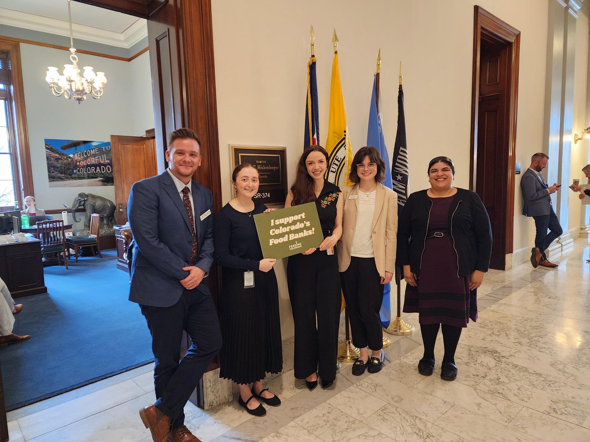 FoodBankRockies's tweet photo. We're thrilled to be part of the @feedingamerica #foodbankflyin in Washington, DC. Our very own Aditi Desai visited with @SenBennet, @SenHickenlooper, @RepDegette, @RepPettersen, and @RepCaraveo's offices today to discuss the critical importance of federally funded food programs. https://t.co/Ev0FkGz5al