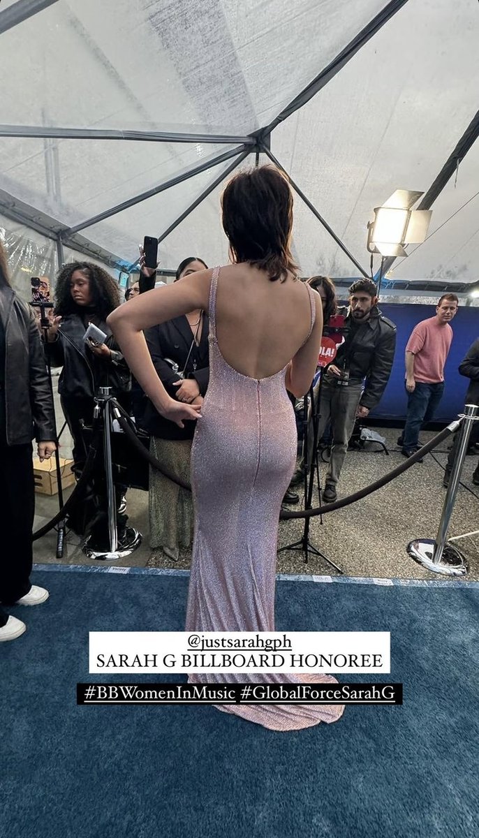 ABSCBNNews's tweet photo. "Popstar Royalty" Sarah Geronimo is now at the YouTube Theater in Los Angeles for the 2024 Billboard Women in Music Awards. 

Geronimo is among the international female artist honorees who will receive the Global Force award. #GlobalForceSarahG #BBWomenInMusic

(📷Courtesy: G Productions/Instagram)