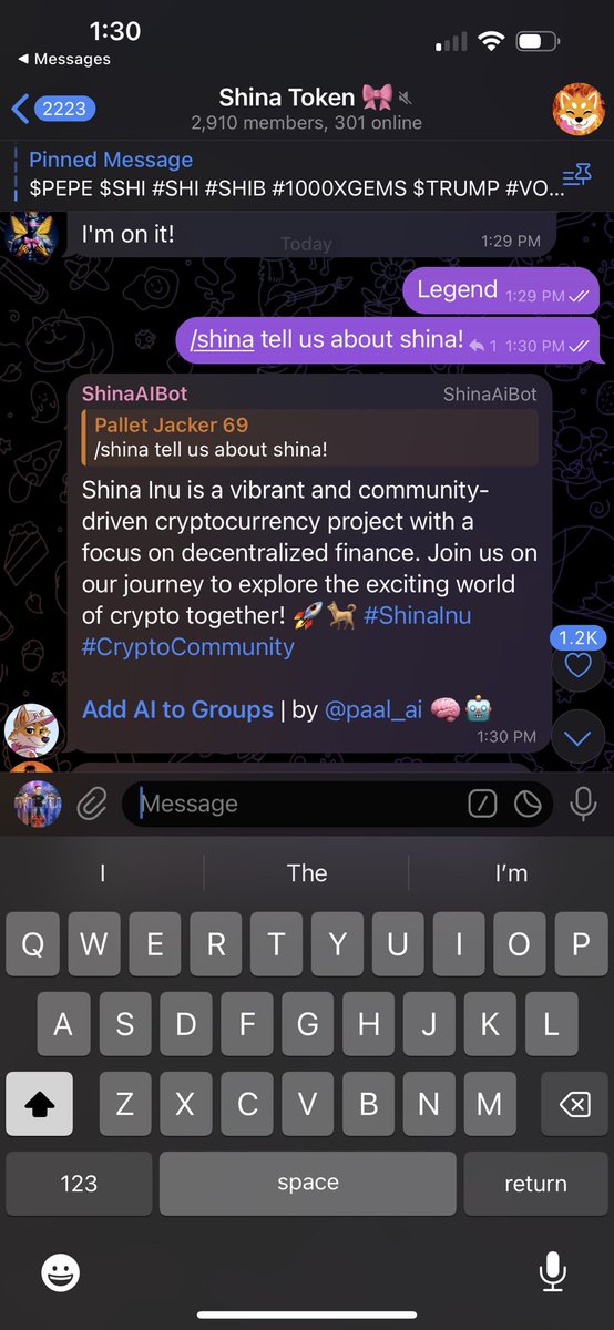 palletjacker69's tweet image. $SHI @ShinaToken has formed strategic partnerships with:
- $PAAL @PaalMind
- $YDF @yieldification
- $SDA @SDataAnalytics
The community has built @ShinaTools with features like:
/holders
/holdersmonth
/holdersmap
/holdersmap50
/market
/calculate
/jeets
/chads
/ath
/topholders