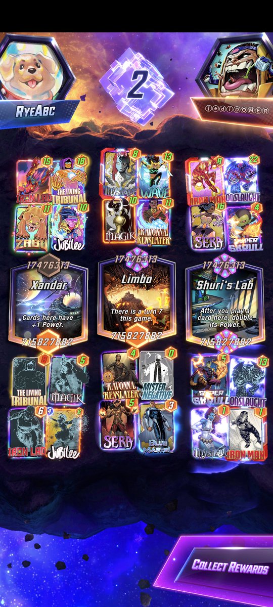 RyeABC's tweet image. Highest I've gotten to. Crazy. #MarvelSnap