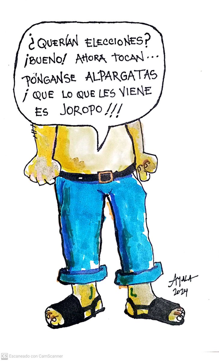 jarnaldoayala's tweet photo. #Elecciones #Venezuela A ponerse alpargatas. https://t.co/J7Dg2GaBTq