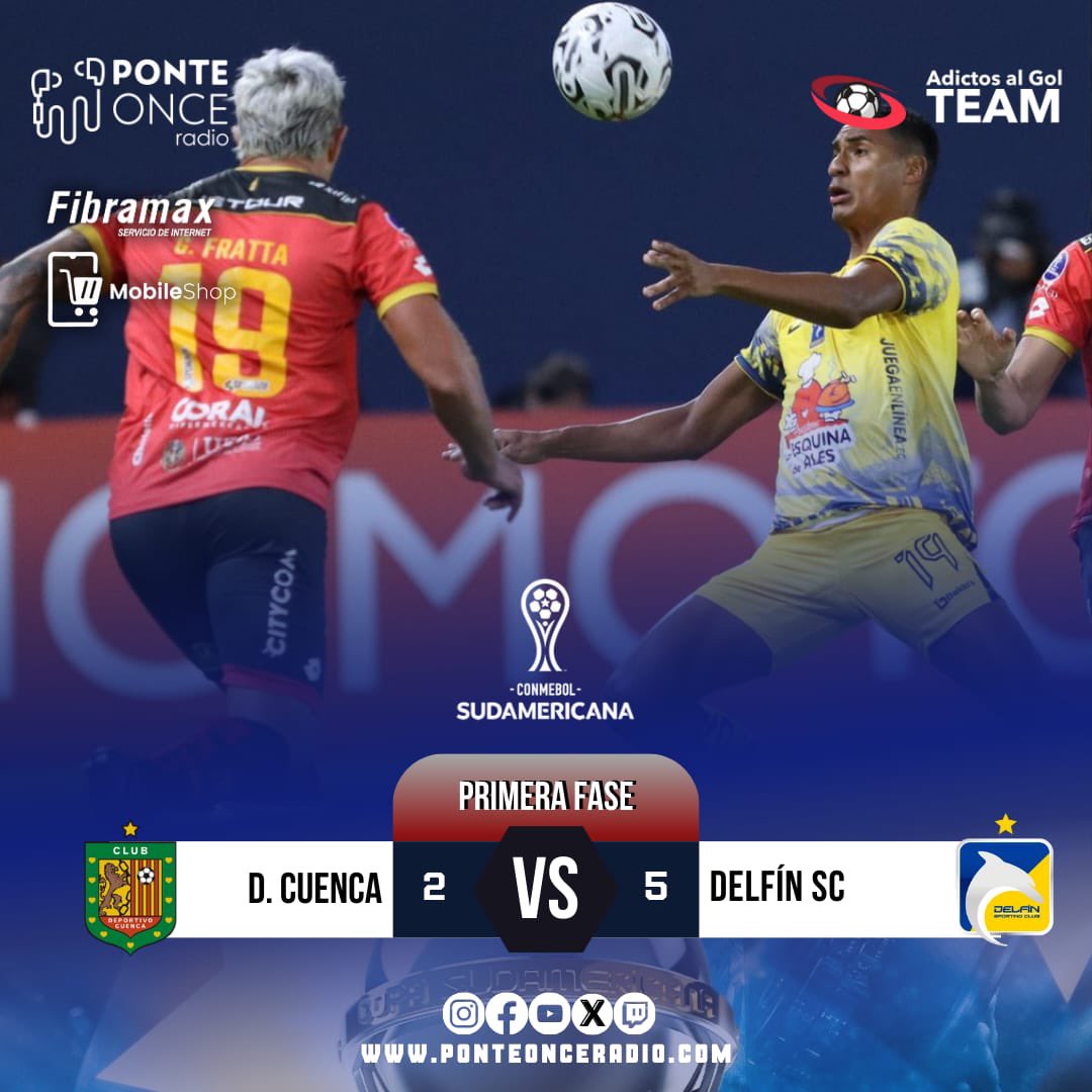 pont_once's tweet photo. #IMPORTANTE 🚨
@DelfinSC clasifica a la fase de grupos de #Sudamericana tras una fantástica victoria ante @DCuencaOficial en el estadio Banco Guayaquil en la Capital. 🟡🔵 https://t.co/tvvfDapSx6
