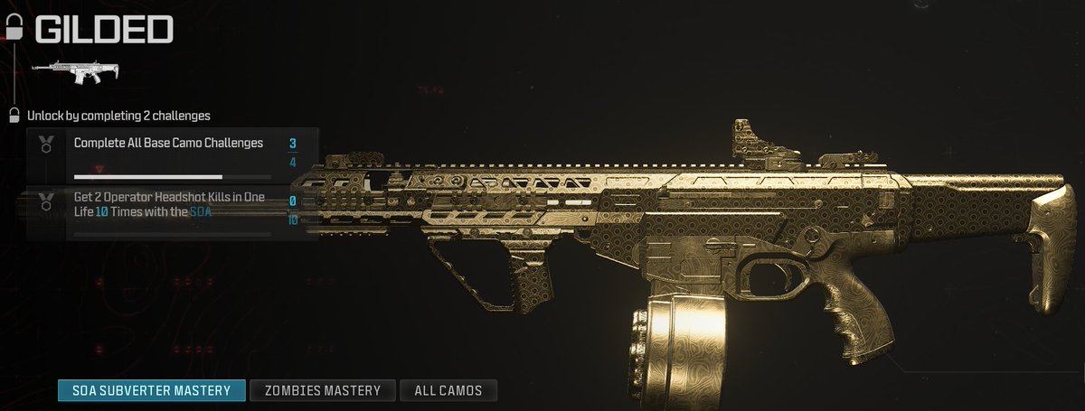 k0ntroversial's tweet image. SOA Subverter Gilded and beyond camos aren't tracking now.  lulz

#WarzoneUpdate
#MoreBugs