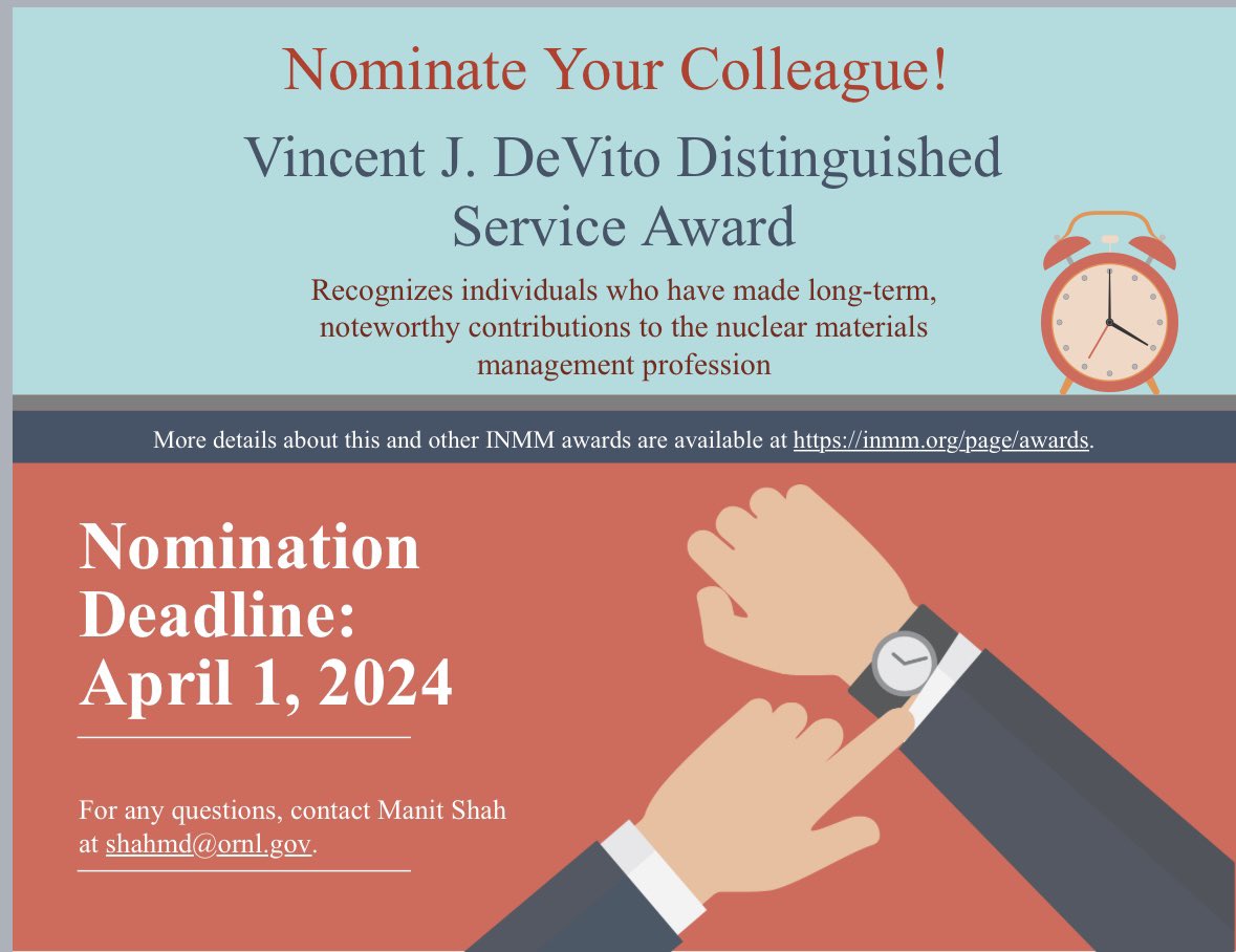 We all love to win!! What a better opportunity to make some awesome colleagues happy??
Apply now!! <a href="/ESARDAAssociat1/">ESARDA</a> <a href="/ANS_org/">American Nuclear Society</a>