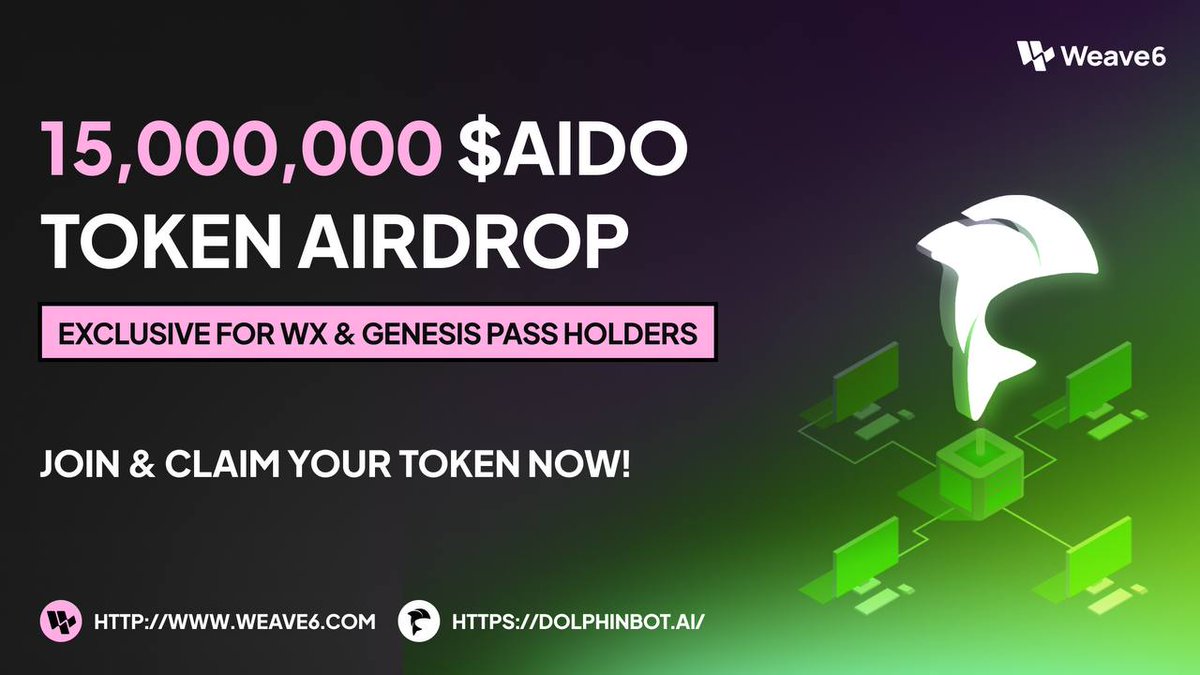 weave6official's tweet image. 🌤Sunshine Illumination Campaign: @web3dolphinAI☀️

Weave6 is an omnichain asset trading infrastructure that integrates indexers, marketplaces, and a launchpad to form a one-stop access platform for omnichain assets. $WX, Weave6 platform&apos;s token, serves as the core driving force…