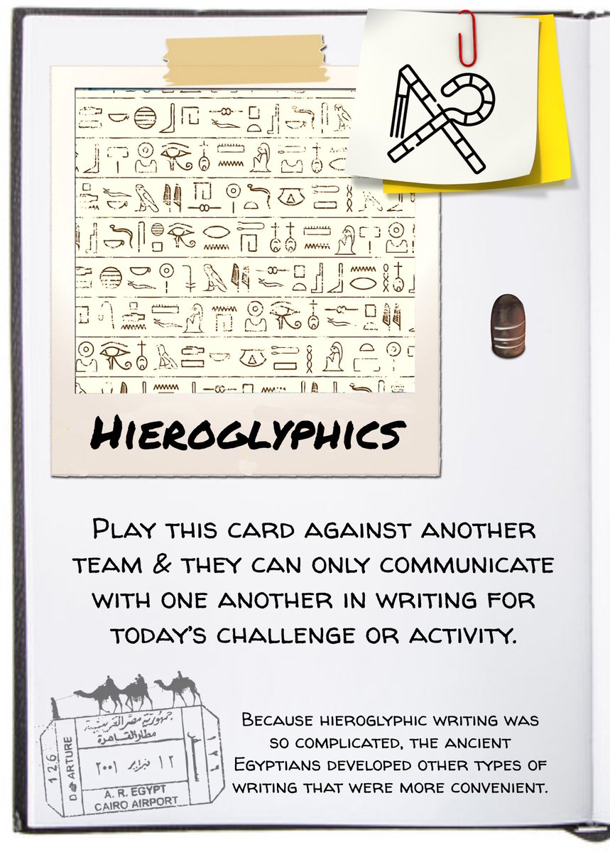 Highlight of today’s #QRbreakin was a student playing this card on her boyfriend’s team, forcing them to only communicate with one another in written form. It then spurred another student who had the same card to use on yet another team. #xplap #rebelteacheralliance #games4ed