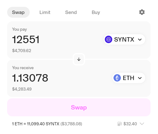 ZeroTwo02445146's tweet photo. $SYNTX revenue share is live https://t.co/eFzNFxdh0U https://t.co/XzfSFPdAr6