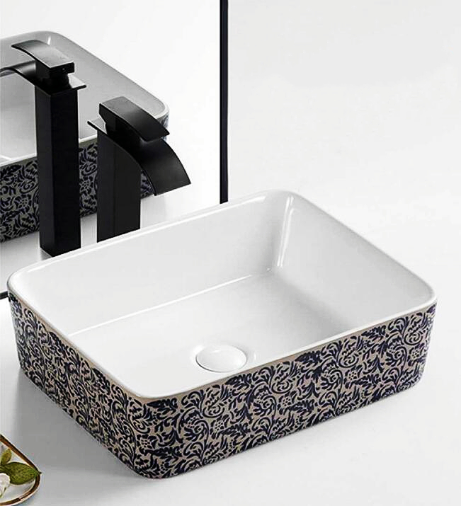 Gorgeous Flower Design Multi Color Art Design Wash Basin art basin Luxury Ceramic Sanitary Ware Product Lavabo Sink #ceramic #porcelain #basins #lavabo #washbasin #sanitarywares