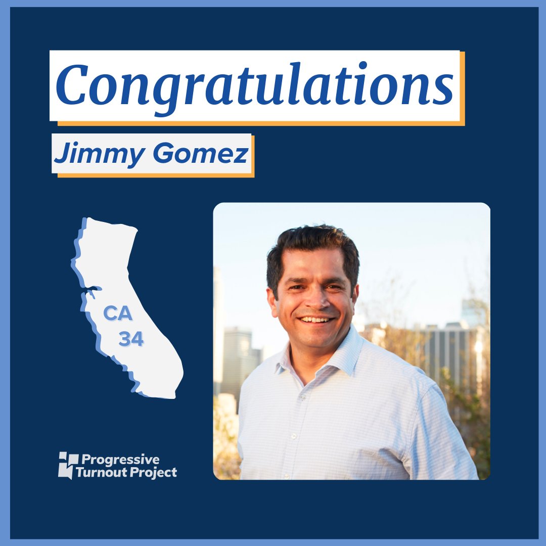 Congratulations to Rep. Jimmy Gomez's win of CA-34's Primary Election! It's time to take back the house this November.