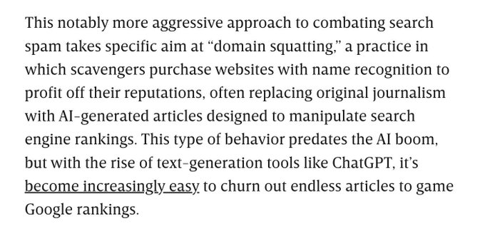 Google Is Finally Trying to Kill AI Clickbait https://t.co/3KVYUjYnnG https://t.co/Dy17bk1pgc