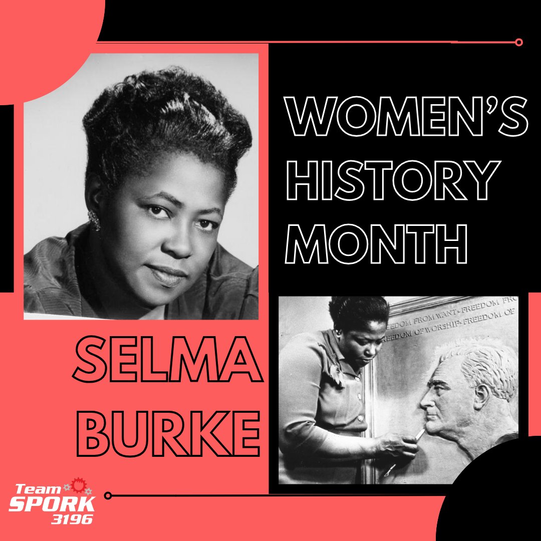 Happy Women's History Month!

Selma Burke was an African American sculptor born in Mooresville, NC. She's known for her portrait of President Franklin D. Roosevelt on the dime. Burke was also a notable advocate for civil rights during the Harlem Renaissance.

#Sculpture #WHM
