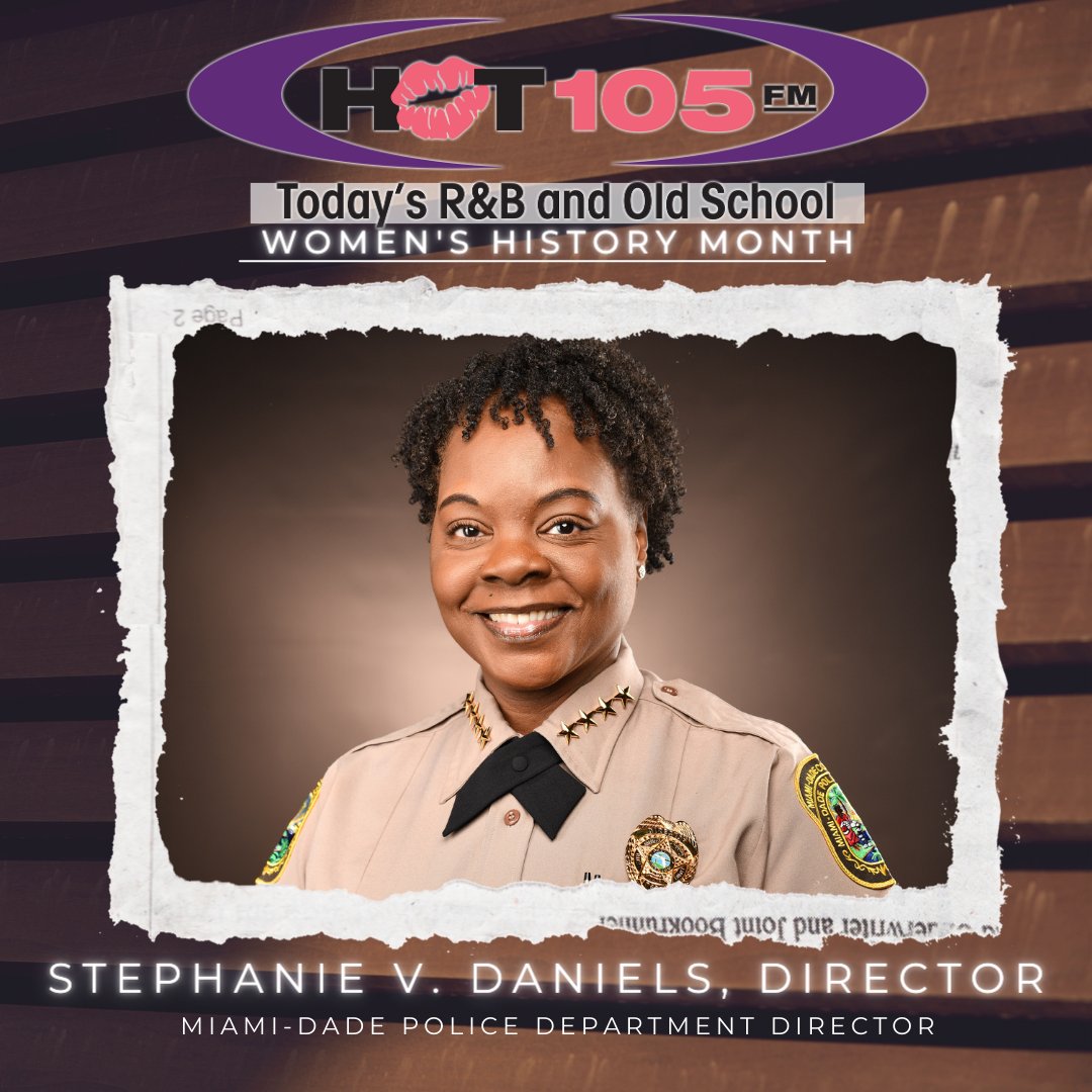 Hot105's tweet photo. 📍As we honor #WomensHistoryMonth, it is essential to recognize the incredible contributions women have made in shaping our world.
Today we acknowledge @MiamiDadePD Director Stephanie V. Daniels
#HOT105 #MDPD #MiamiDadePD
#WomensHistoryMonth #WomensHistoryMonth2024 #HerStory https://t.co/RA40Lzp7KT