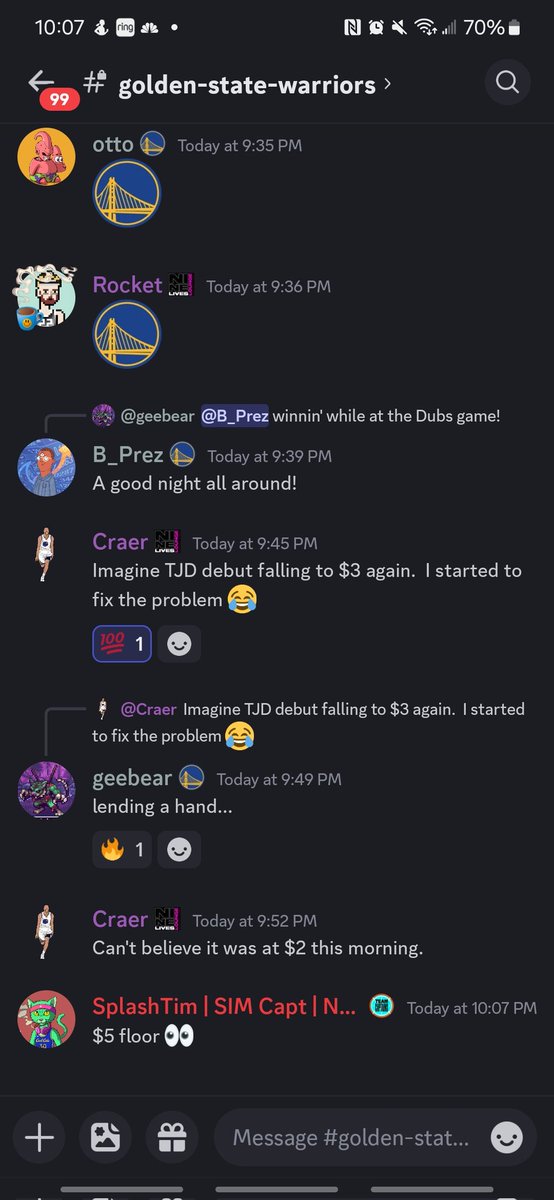 This is #FANDOM!

#NBATopShotThis
#StrengthInMoments 
#FutureOfFandom
#DubNation
 
<a href="/TrayceJackson/">TJD</a> 😻 🤝