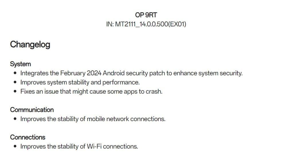 TheTechOutlook's tweet image. #OnePlus9RT Smartphone Gets the OxygenOS 14.0.0.500 Update in India: February 2024 Android Security Patch thetechoutlook.com/news/technolog…